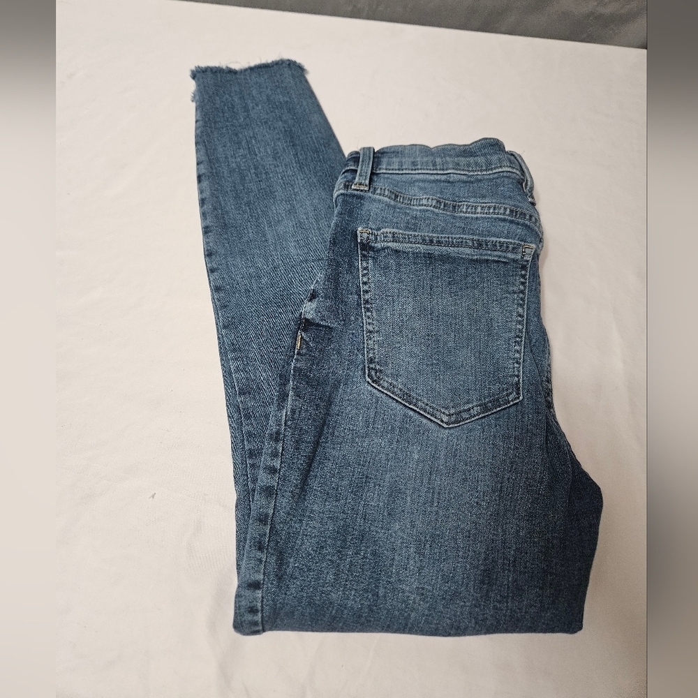 Lucky Brand Jeans Womens 4/27 Ankle High Rise Skinny Bridgette Raw Hem Boho
